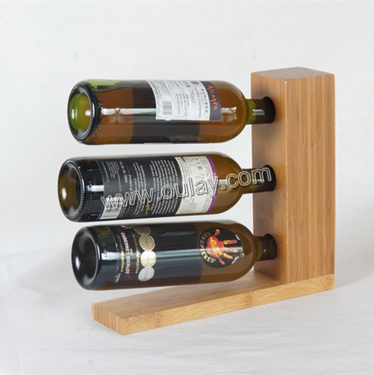 high pressured and spliced nature bamboo wine bottle holders