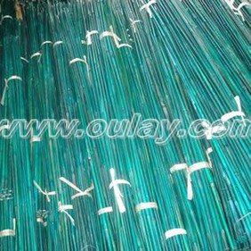 Green dyed bamboo