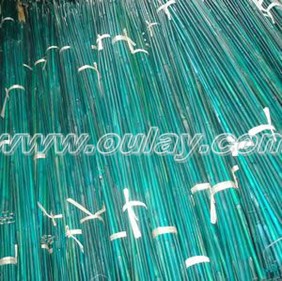 Green dyed bamboo