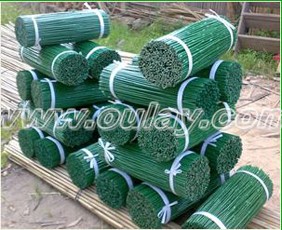 Green dyed bamboo