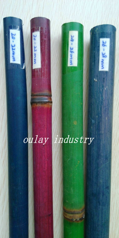 various colors short bamboo poles