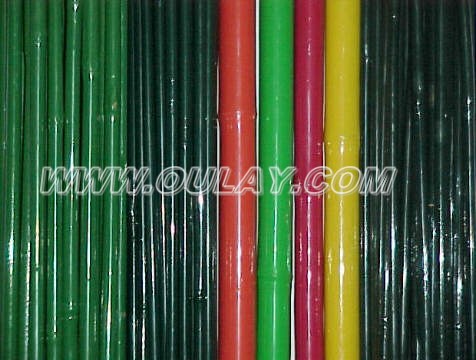 Plastic coated bamboo