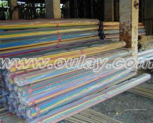 Plastic coated bamboo