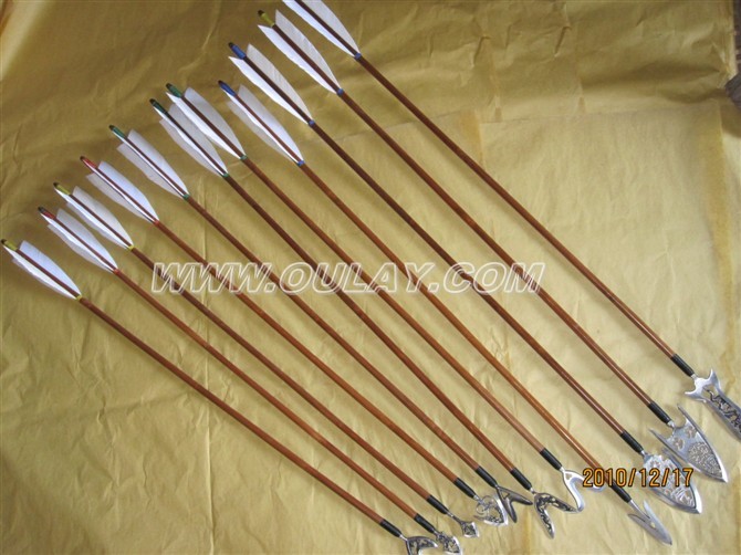 Bamboo arrows various heads