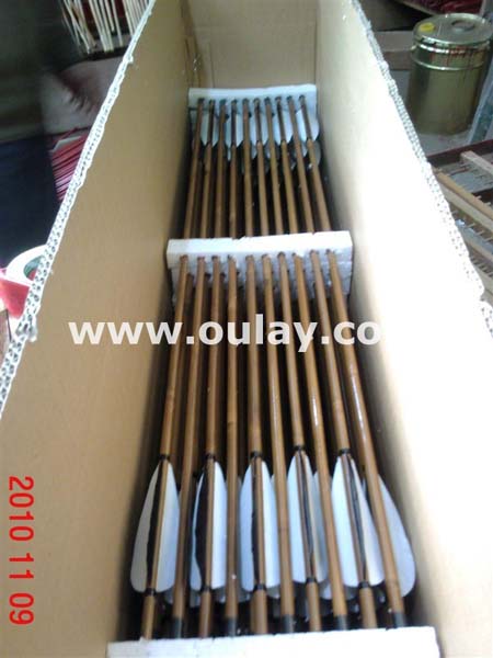 Handmade bamboo arrows