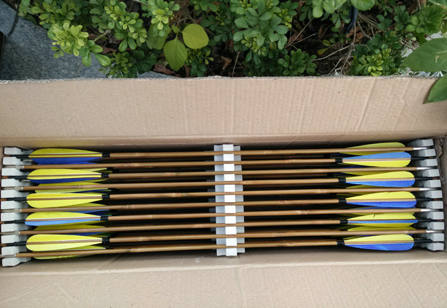 yellow vanes bamboo arrows