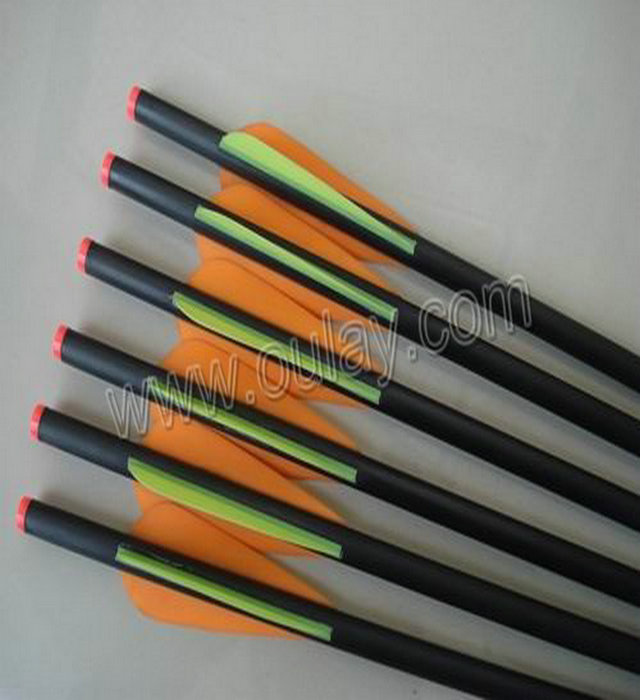 carbon arrows with rubber feathers