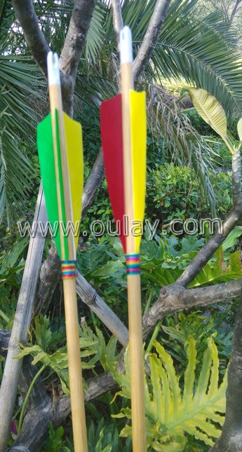 barred fletchings wood arrows