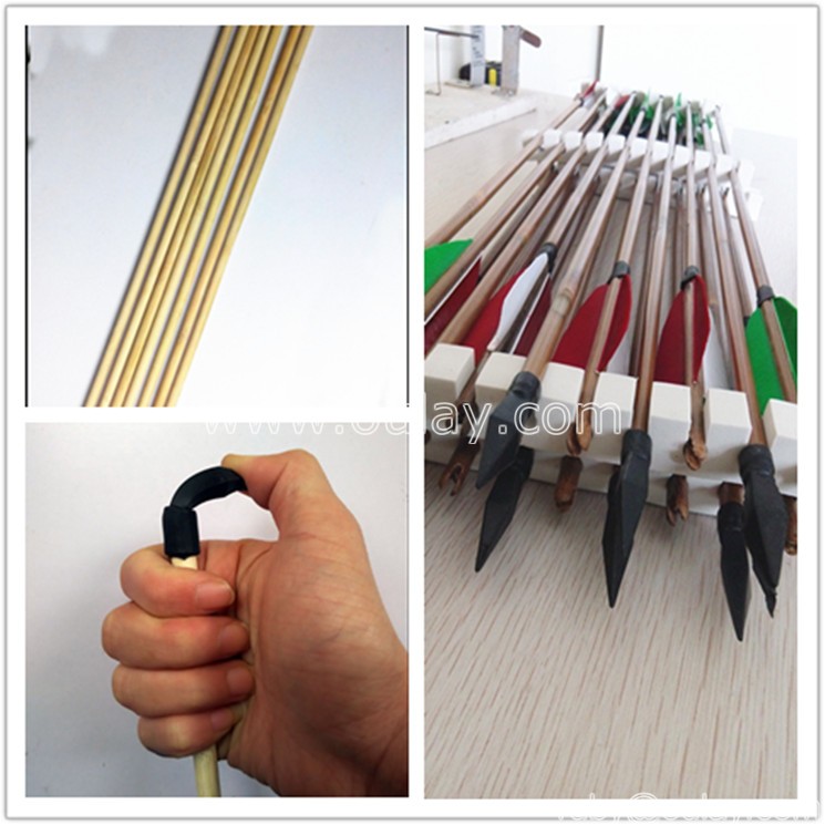 bamboo arrows with rubber points