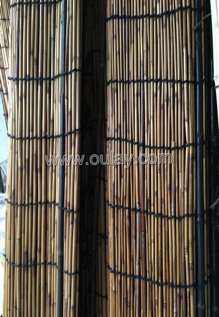 black bamboo fence