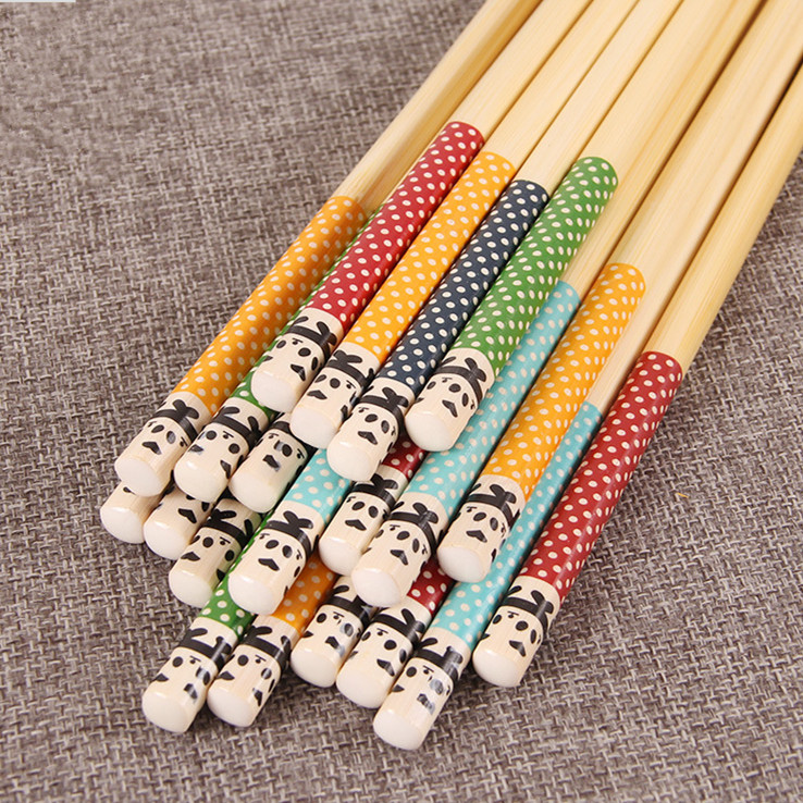 Cartoon Bamboo Children Chopsticks for Family or Restaurant