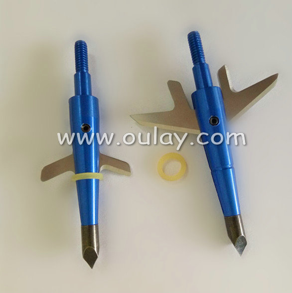 Blue archery tip for carbon arrows