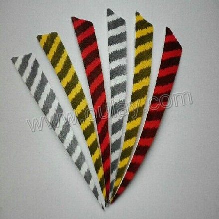 Striped real turkey feather