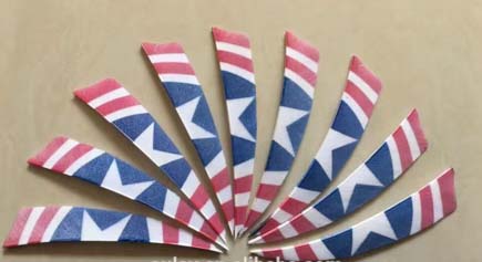 Country Flags Arrow Turkey wing Feathers For DIY Arrows