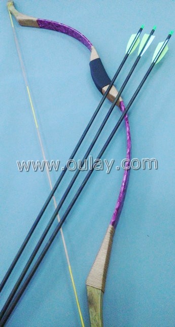 OEM traditional archery bow with carbon arrows
